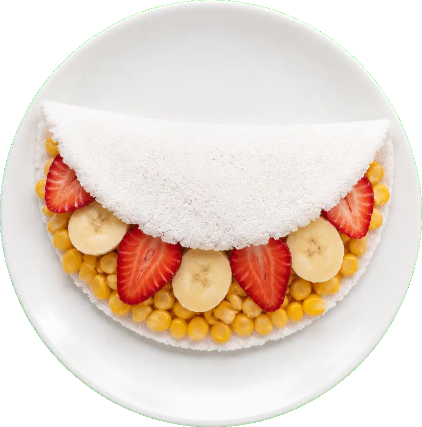 Tapioca com frutas